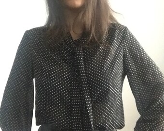 Polka Dot Secretary Blouse