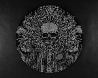 Skull and Bats Vinyl Slipmat