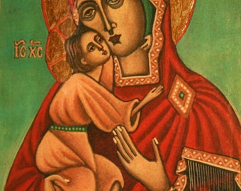 Bulgarian Orthodox Icon Virgin Mary Christ Child