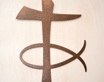 Cross with Christian Fish