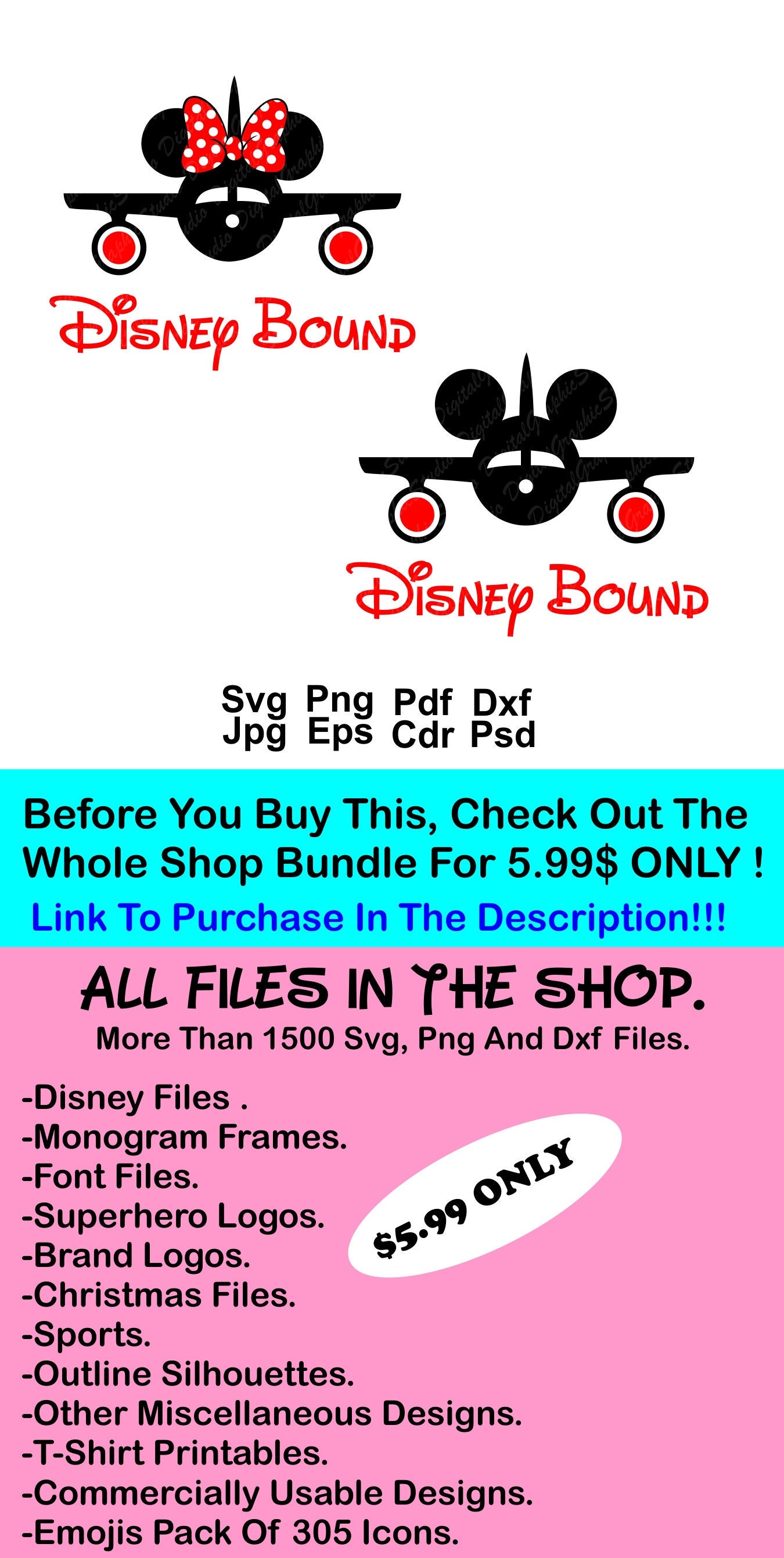 Download 70% OFF Disney Bound Svg Mickey Mouse Svg Minnie Mouse Eps