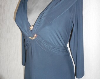 Venta - venta damas fiesta ocasión especial suave flujo gris de Dama de honor saten corpiño delantero diamante deoration tamaño Reino Unido-16-usa tamaño-12