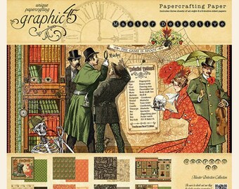 Graphic 45-Master Detective 8x8 Paper Pad
