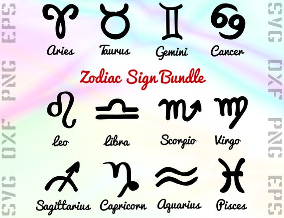 Download Zodiac SVG Files Zodiac Clipart Zodiac Sign Cricut Files