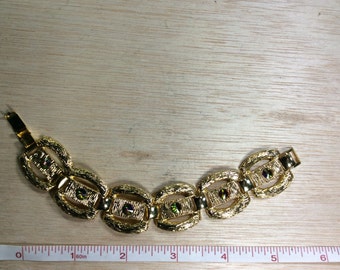 Vintage 1970s 7" Bracelet Gold Tone Shimmer Gently Used