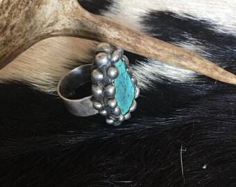 Turquoise Howlite Statement Ring