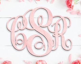 Fast 24" 3 Letter Wooden Monogram Unpainted OFFICE 24 inch Wooden Monogram SALE monogram decoration personalized custom wall hanging