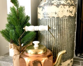 Vintage octagon copper kettle
