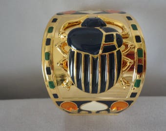 Splendid Egyptian Scarab Tutankhamun Cuff Bracelet******.