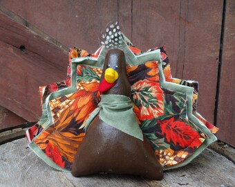 Turkey Thanksgiving stuffed turkey doll ornie+