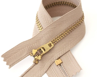 Haberdashery YKK zipper zipper/zip/brass with 15.5 cm lock system