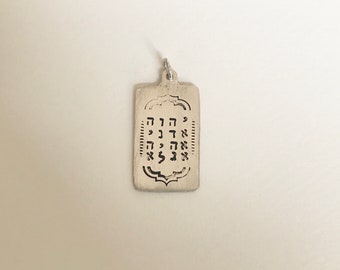 Lesser Banishing Ritual of the Pentagram Godnames (Sterling Silver - Antiqued)