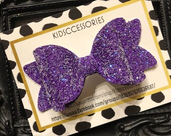 Jaylee sparkle bow - Dark purple
