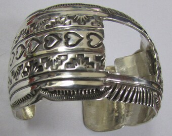 Navajo Sterling Silver Watch Cuff Bracelet