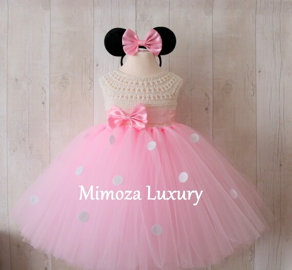 Minnie mouse birthday dress, pink minnie mouse outfit, 1st birthday tutu dress, minnie mouse themed party, minnie mouse ears, minnie dress