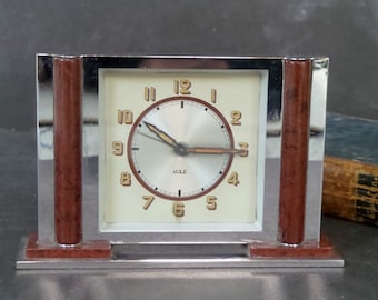 French JAZ Art Deco Alarm Clock