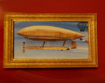 Dollhouse Framed Stamp; Steampunk; Airship