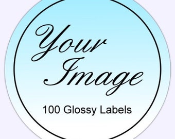 Custom Logo Stickers or Business Labels - 100 2 inch GLOSSY round labels