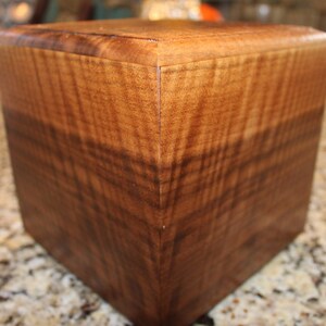 Adult Urn(up to 210 pounds)-Bottom Loading-Handcrafted from Exceptional Figured Curly Walnut-OPTIONAL Custom Laser Engraving