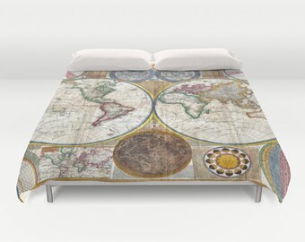 old world map duvet cover vintage world map bedding map bedspread decorative unique design blanket cover world map decor dorm decor