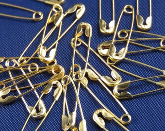 25 color 19x5mm gold safety pins