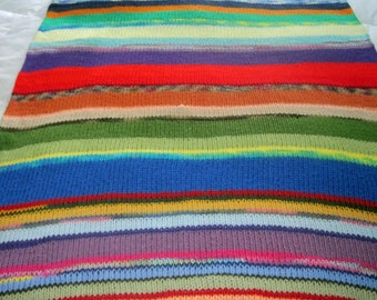 Scrap Tube Afghan Throw Blanket