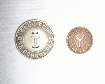 New York City & Trenton Transit Bus Tokens