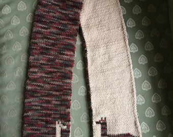 Double knit llama scarf
