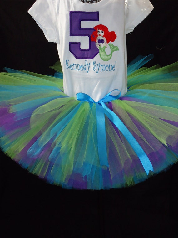 Items similar to Complete Little Mermaid Birthday Outfit on Etsy