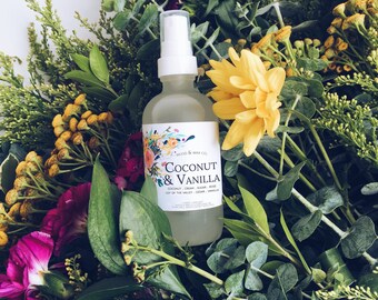COCONUT & VANILLA Linen + Air Mist | Room Spray | Room Fragrance