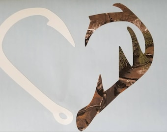 Hook and Antler Decal