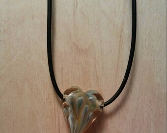 Glass Heart Pendant Necklace
