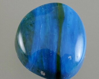 Peruvian Blue Opal Cabochon, Electric Blue Opal Cab, Peruvian Designer Blue Opal, Blue Opal Gift Cab, C2755, Hand Cut by 49erMinerals
