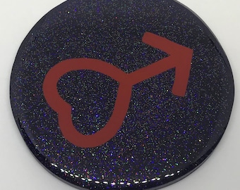 Sailor Mars Symbol Drink Coaster Decorative Plate Home Decor