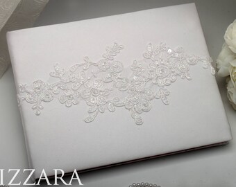 wedding white planner wedding album Guest Book Wedding white Guest book wedding Memory book wedding book lace Wedding white lace Wedding