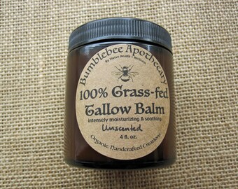 Organic 100% Grass-fed Tallow Balm - Whipped or Solid Options!