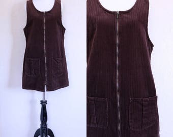 Corduroy Jumper Corduroy Dress Overalls Dress Brown Jumper Dress Brown Corduroy Dress Brown Corduroy Jumper 90s Grunge Jumper Pinafore Dress