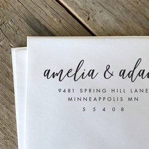 Address Stamp, Custom Return Address Stamp, Self Inking Return Address Stamp, Custom Rubber Stamp, Personalized Self Inking Wedding Stamper