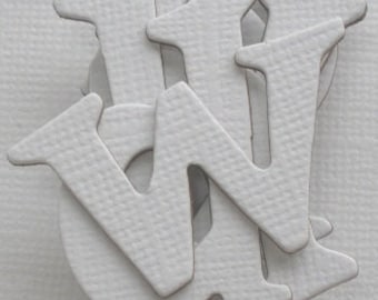WHiTE - Lowercase Chipboard Alphabet Letters diecuts