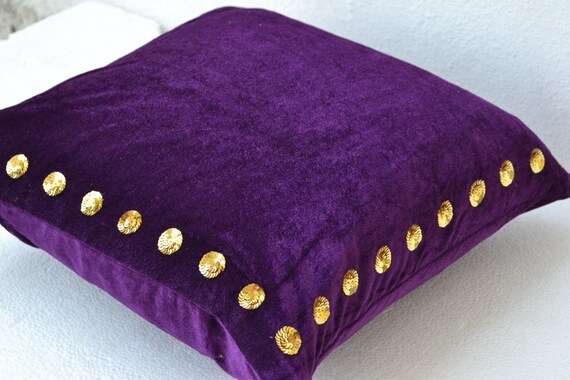 Items similar to Purple pillow - Purple passion pillow in velvet with ...