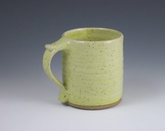 Glossy Pale Yellow Thumbrest Mug