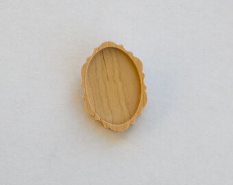 Fine finished hardwood mounting tray NO laser - Maple - 32 x 45 mm cavity - (D62-Mp)