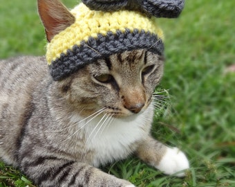 Custom Hat for Cats, Cat Hat, The Sunshine and Pewter Hat for Cats and Small Dogs