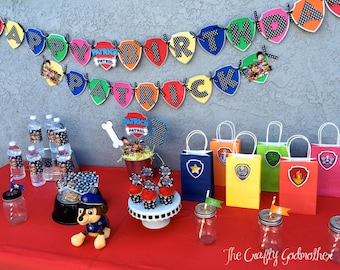 INSTANT DOWNLOAD Paw Patrol Inspired Birthday Party Printable Set