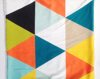 Geometric Baby Blanket, Geometric Lovey, Minky Baby Blanket, Baby Boy, Modern Baby Blanket