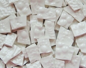Mosaic Tiles--Embossed Fruit/ Off White-- 75 tiles