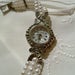 vintage Gloria Vanderbilt pearly beaded watch