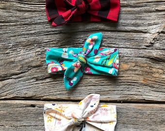 Any 3, Choose 3 Knotted Headbands for 25 CAD, Knotted Headbands, Knotted Baby Headband, Baby Headband, Top Knot Headband, Headband set
