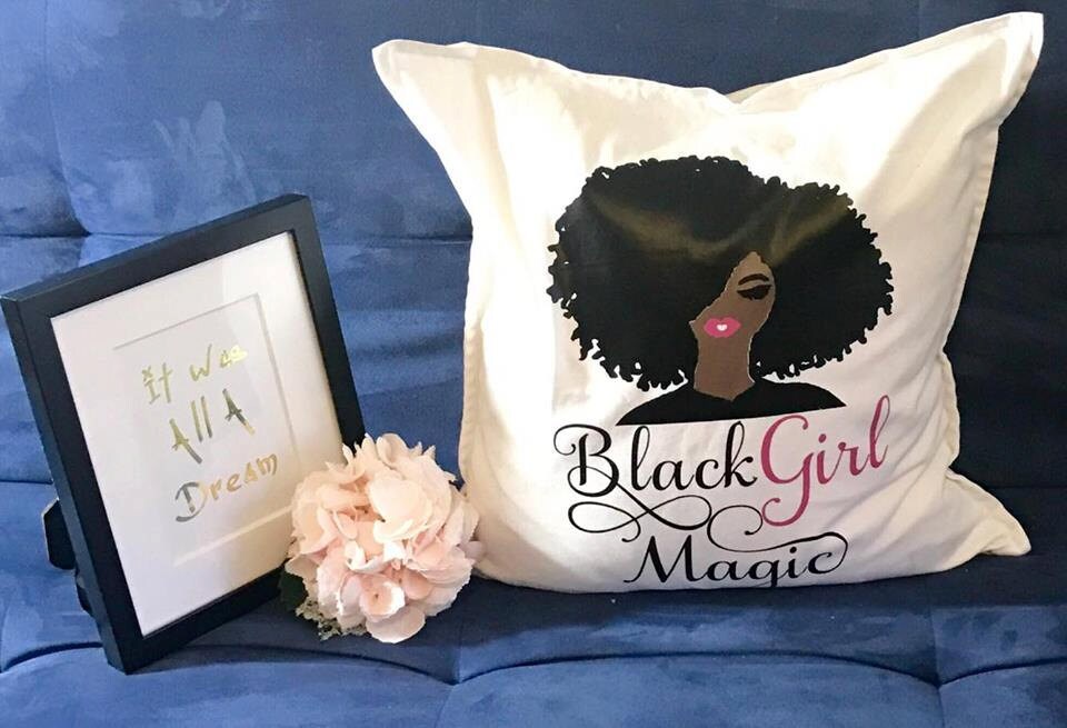 Black Girl Magic Black Girl Gifts Throw Pillow Home