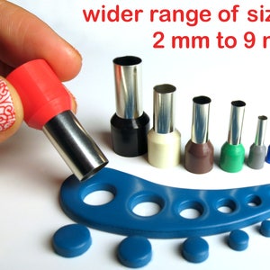 Polymer clay mini circle cutters set, kemper style, no seams - 9 mm to 2 mm